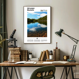 Adirondack Serenity Scenic View Travel Poster PosterGoat