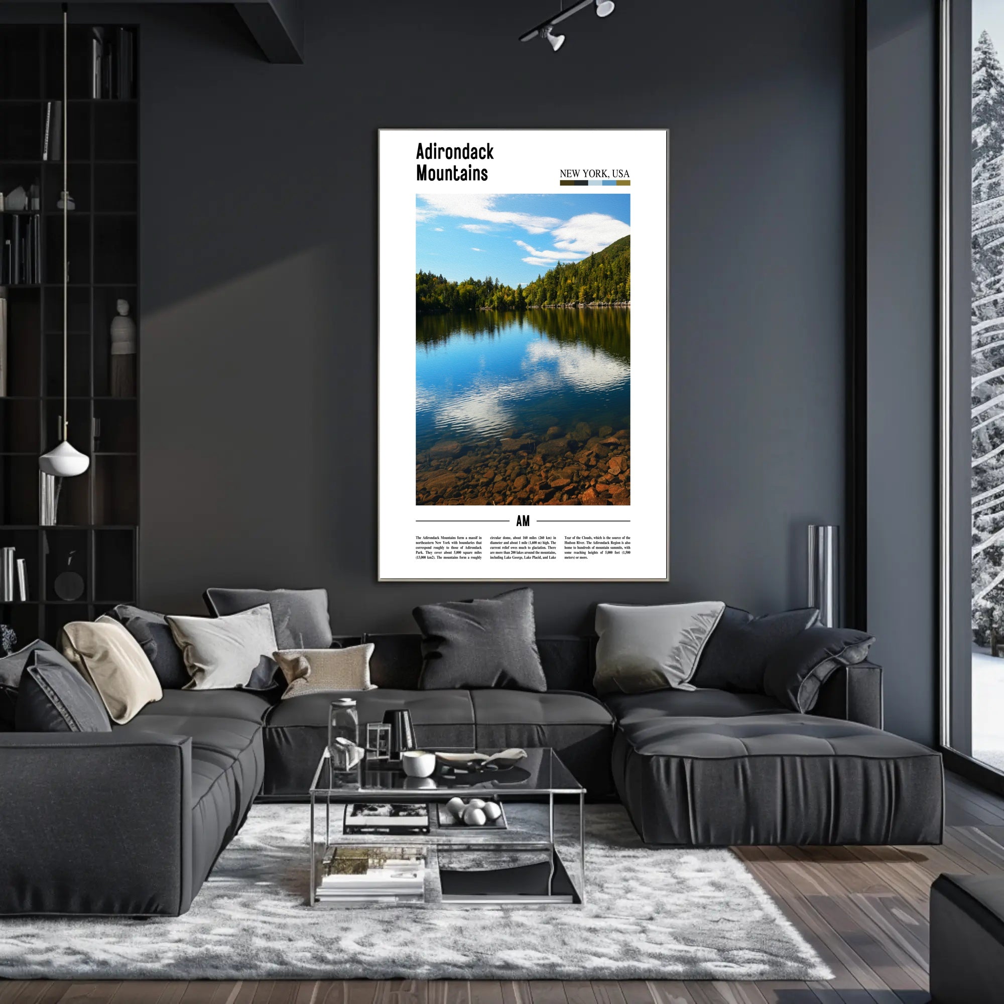 Adirondack Serenity Scenic View Travel Poster PosterGoat