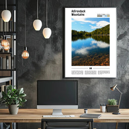 Adirondack Serenity Scenic View Travel Poster PosterGoat