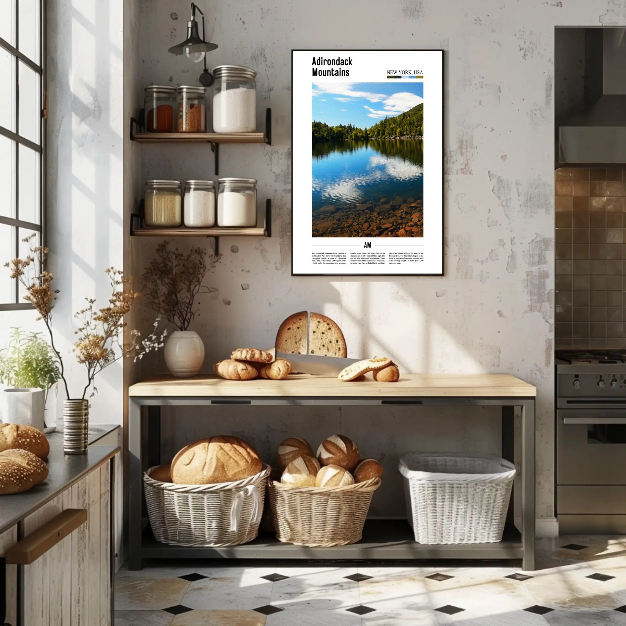 Adirondack Serenity Scenic View Travel Poster PosterGoat