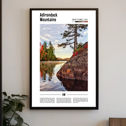 Adirondack Tranquility Lake View National Park Poster PosterGoat