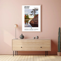 Adirondack Tranquility Lake View National Park Poster PosterGoat