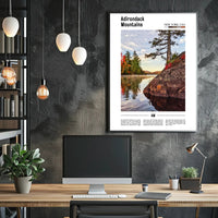 Adirondack Tranquility Lake View National Park Poster PosterGoat