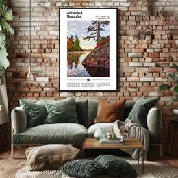 Adirondack Tranquility Lake View National Park Poster PosterGoat