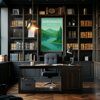 Adirondacks New York Minimalist Nature Travel Poster PosterGoat