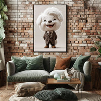 Adorable Dog in Stylish Suit Animal Poster PosterGoat