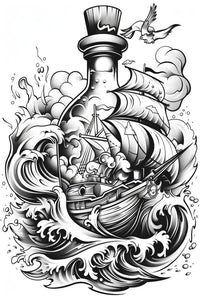 Adventure Awaits Nautical Scene Artistic Poster PosterGoat