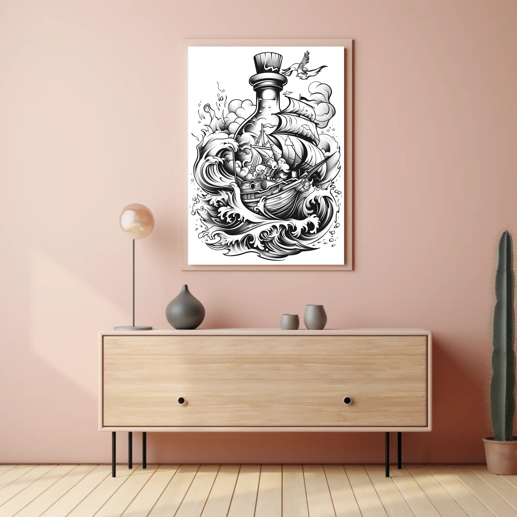 Adventure Awaits Nautical Scene Artistic Poster PosterGoat