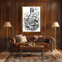 Adventure Awaits Nautical Scene Artistic Poster PosterGoat