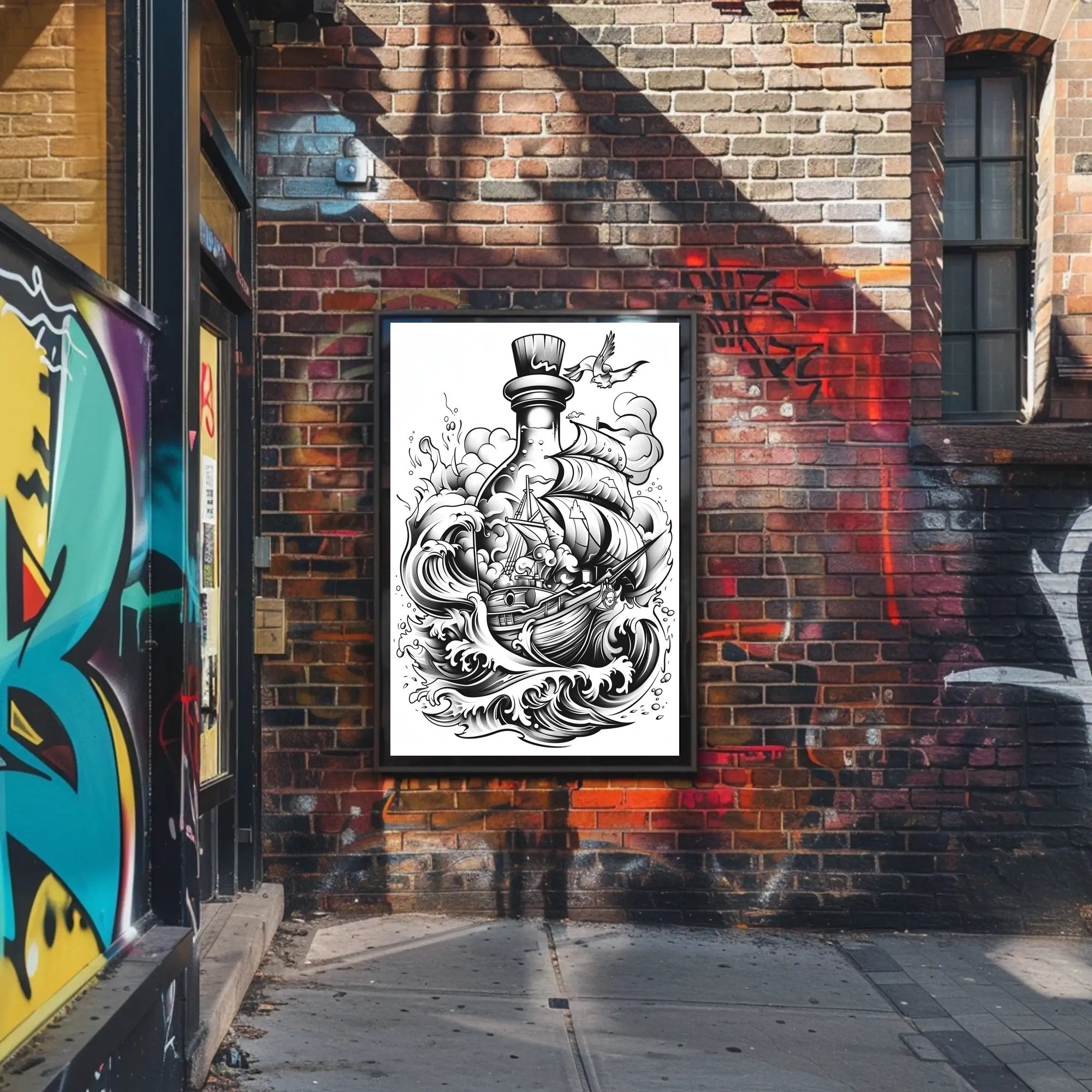 Adventure Awaits Nautical Scene Artistic Poster PosterGoat