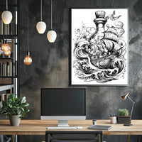 Adventure Awaits Nautical Scene Artistic Poster PosterGoat