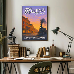 Adventure Awaits in Helena, Montana Poster PosterGoat