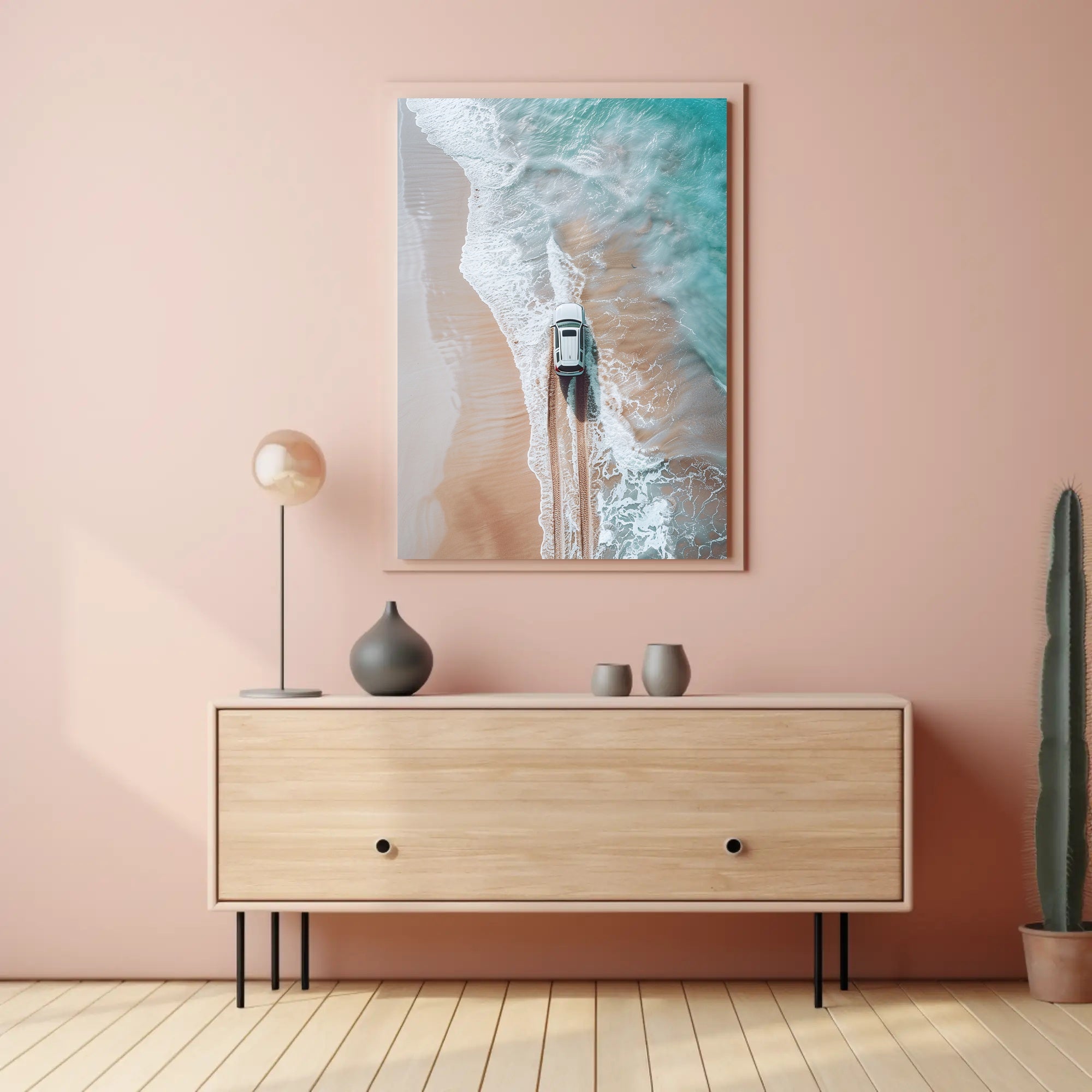 Adventure Awaits: Serene Coastal Drive Travel Poster PosterGoat