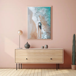 Adventure Awaits: Serene Coastal Drive Travel Poster PosterGoat
