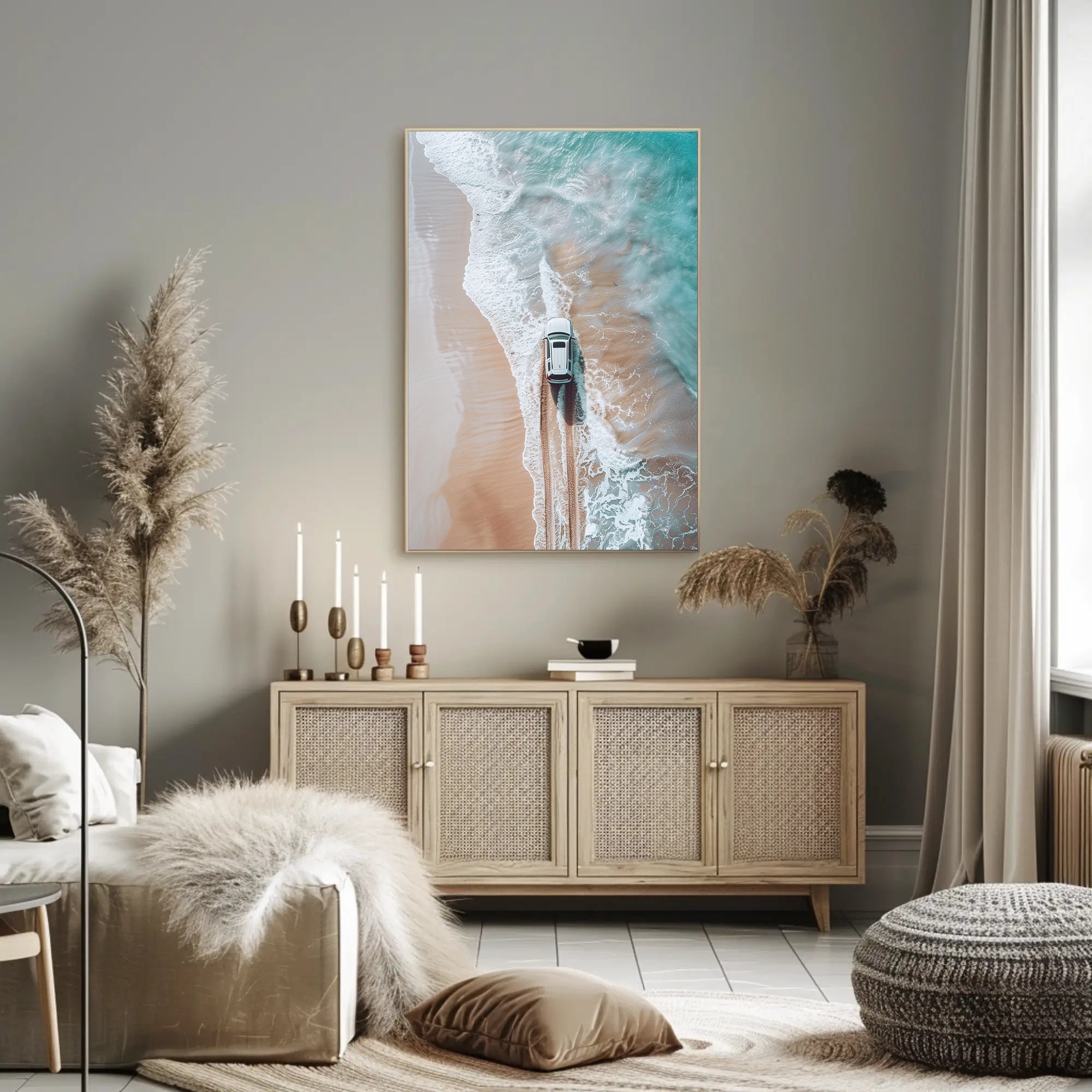 Adventure Awaits: Serene Coastal Drive Travel Poster PosterGoat