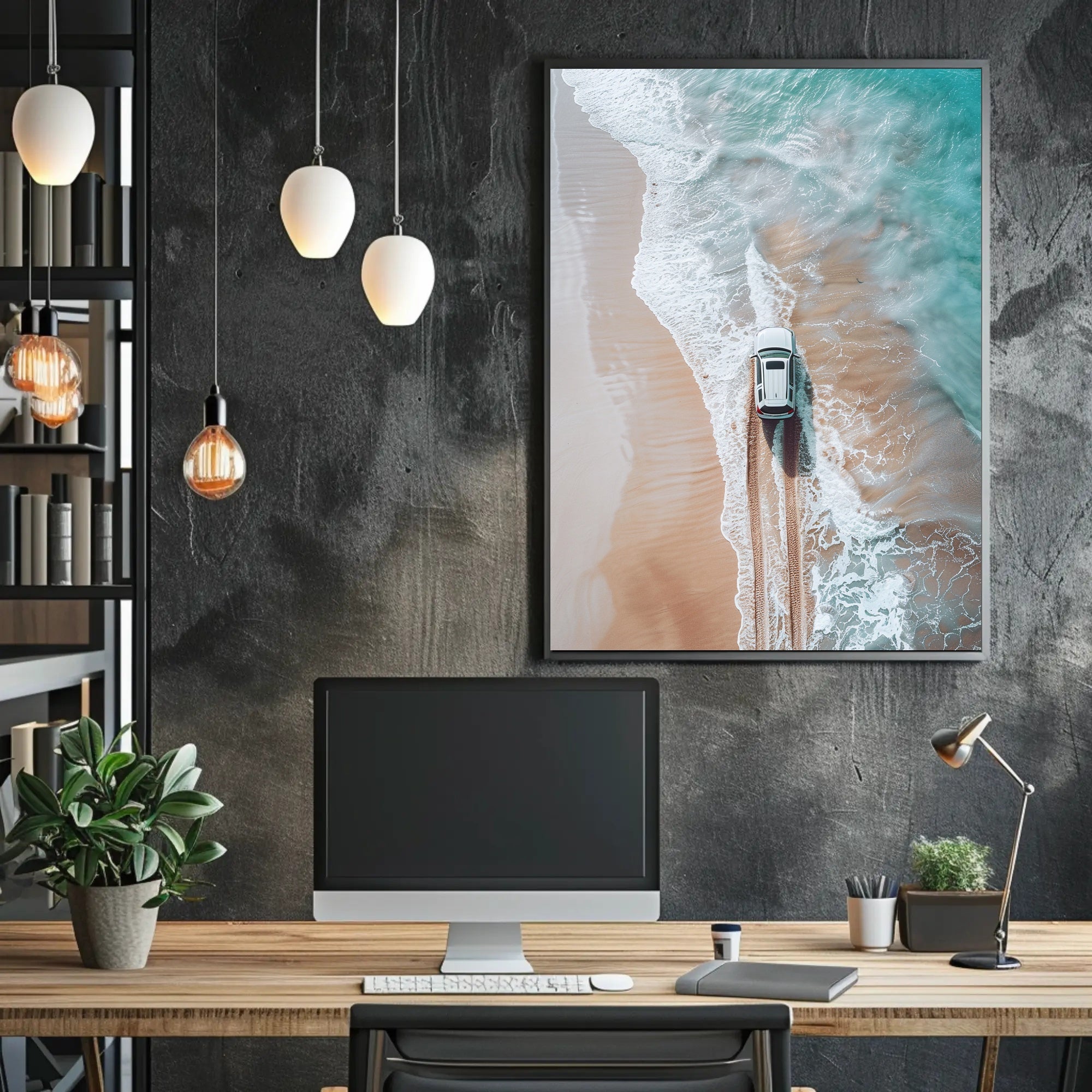Adventure Awaits: Serene Coastal Drive Travel Poster PosterGoat