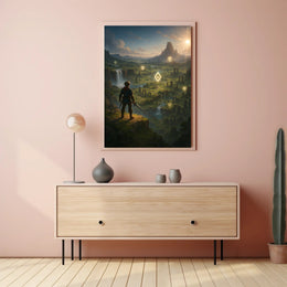 Adventurer's Quest: Fantasy Landscape Exploration Poster PosterGoat