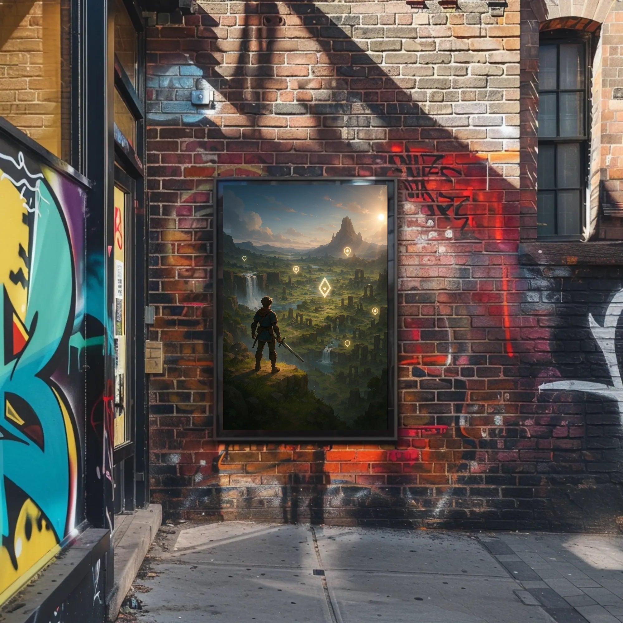 Adventurer's Quest: Fantasy Landscape Exploration Poster PosterGoat