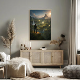 Adventurer's Quest: Fantasy Landscape Exploration Poster PosterGoat
