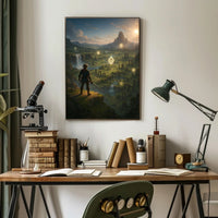 Adventurer's Quest: Fantasy Landscape Exploration Poster PosterGoat