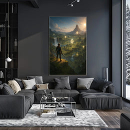 Adventurer's Quest: Fantasy Landscape Exploration Poster PosterGoat