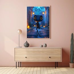 Adventurous Lizard Stroll Fantasy or Mythology Poster PosterGoat