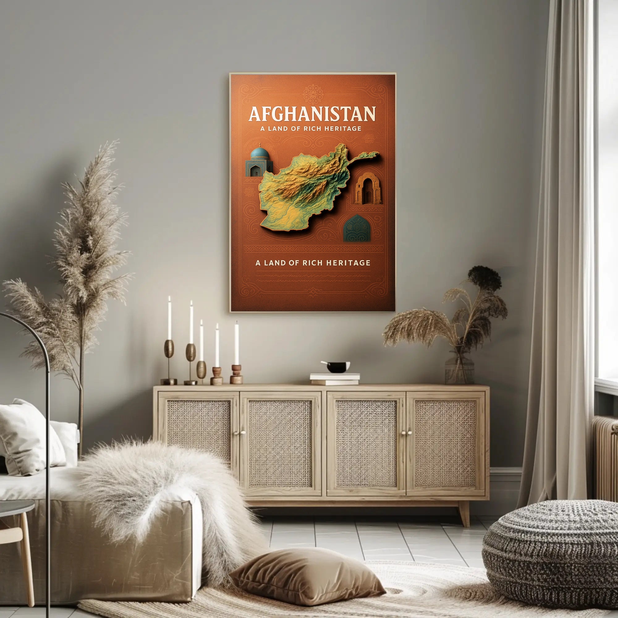 Afghanistan A Land of Rich Heritage Poster PosterGoat
