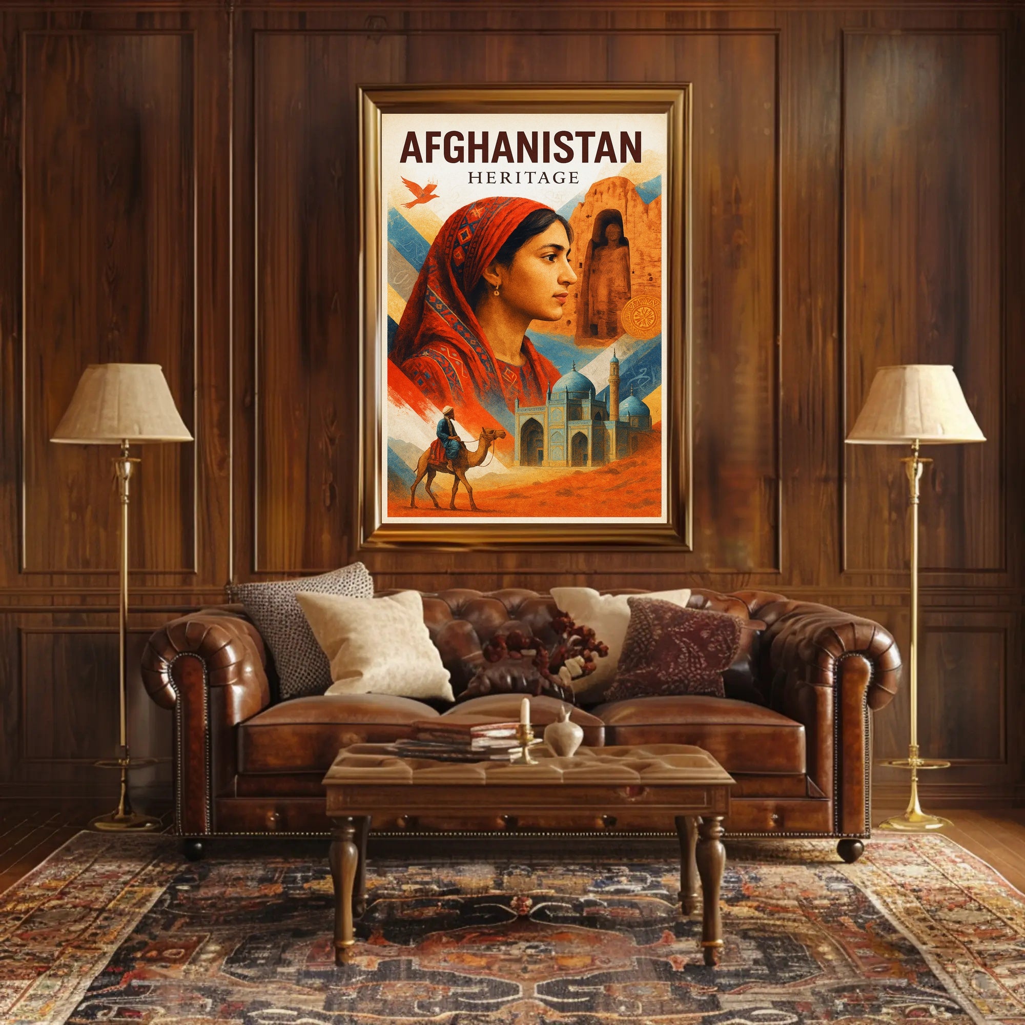 Afghanistan Heritage Poster PosterGoat