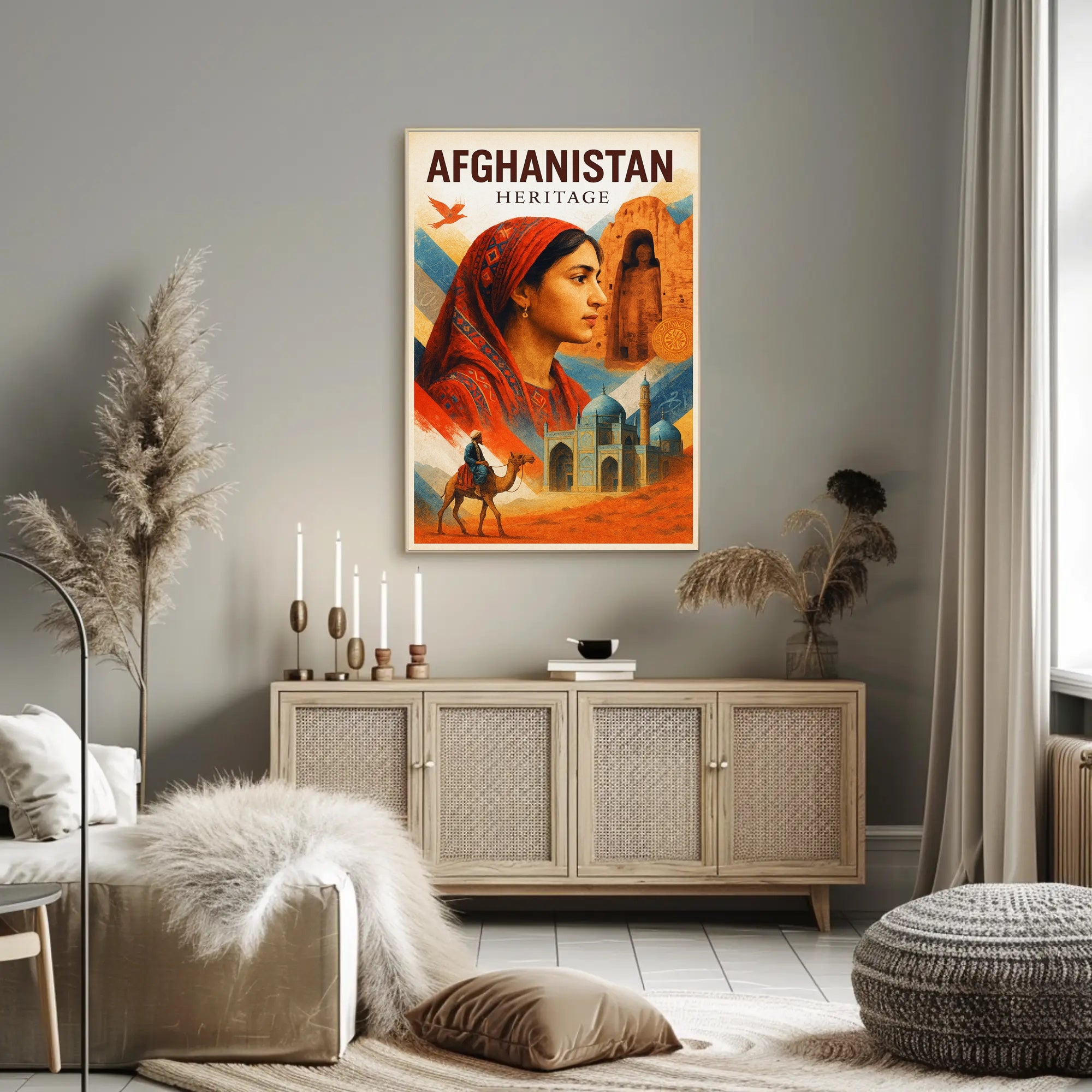 Afghanistan Heritage Poster PosterGoat