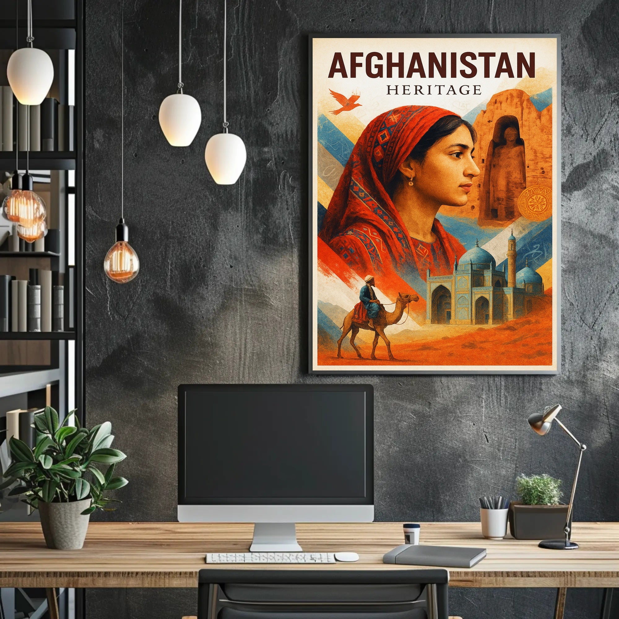 Afghanistan Heritage Poster PosterGoat