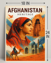 Afghanistan Heritage Poster PosterGoat