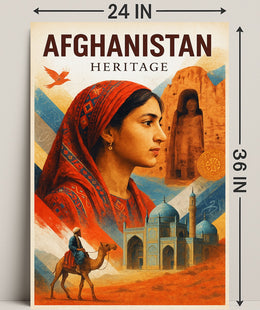 Afghanistan Heritage Poster PosterGoat