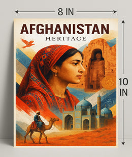 Afghanistan Heritage Poster PosterGoat