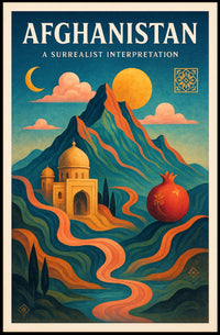 Afghanistan: A Surrealist Interpretation Poster PosterGoat