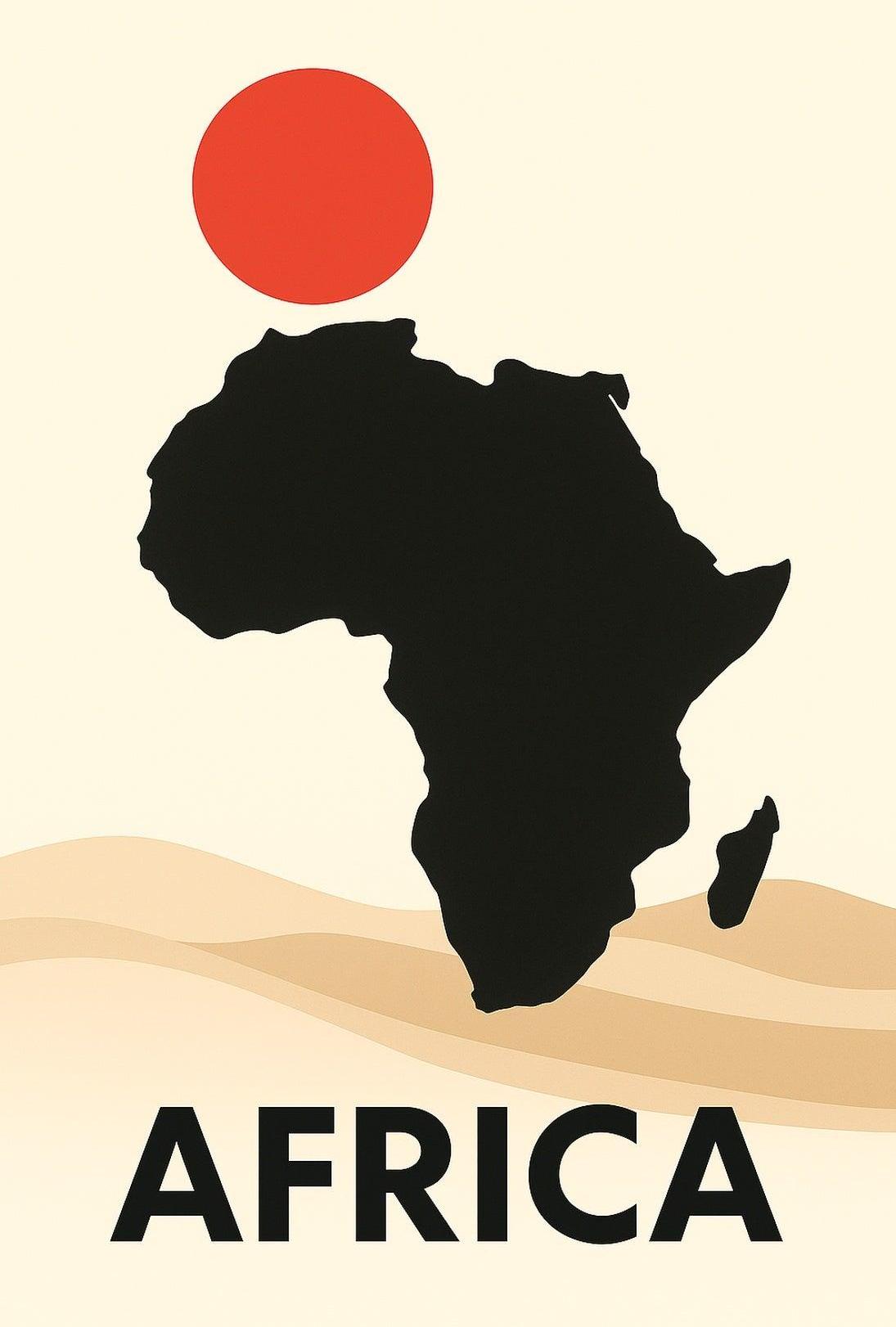 Africa Silhouette Minimalist Art Print Cultural Poster PosterGoat
