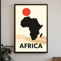Africa Silhouette Minimalist Art Print Cultural Poster PosterGoat