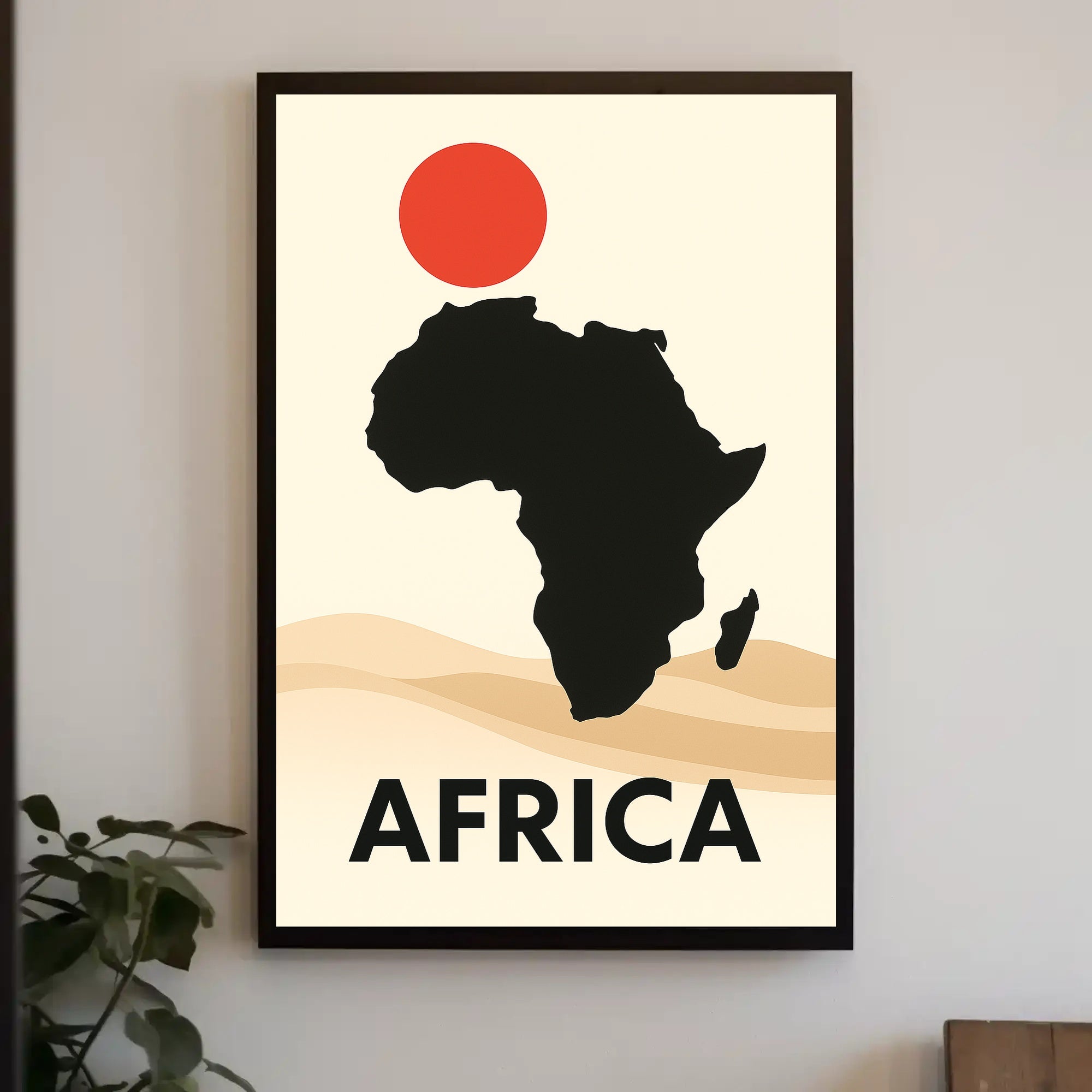 Africa Silhouette Minimalist Art Print Cultural Poster PosterGoat