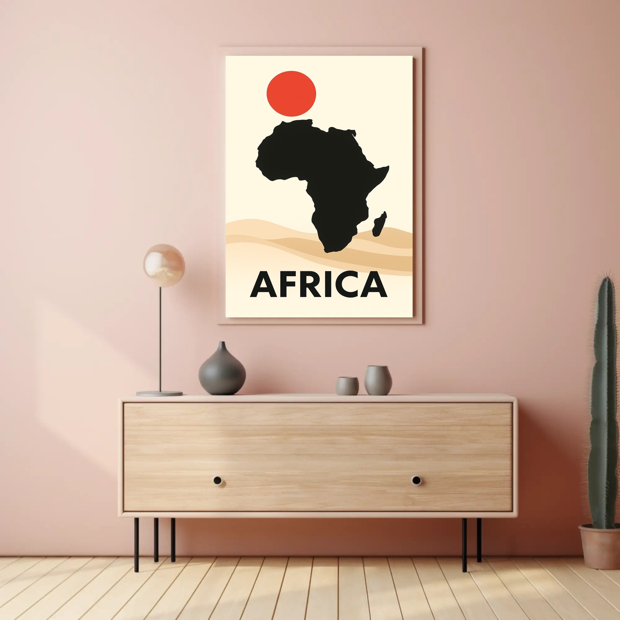 Africa Silhouette Minimalist Art Print Cultural Poster PosterGoat
