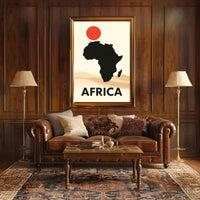 Africa Silhouette Minimalist Art Print Cultural Poster PosterGoat