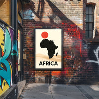 Africa Silhouette Minimalist Art Print Cultural Poster PosterGoat