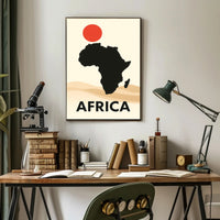 Africa Silhouette Minimalist Art Print Cultural Poster PosterGoat