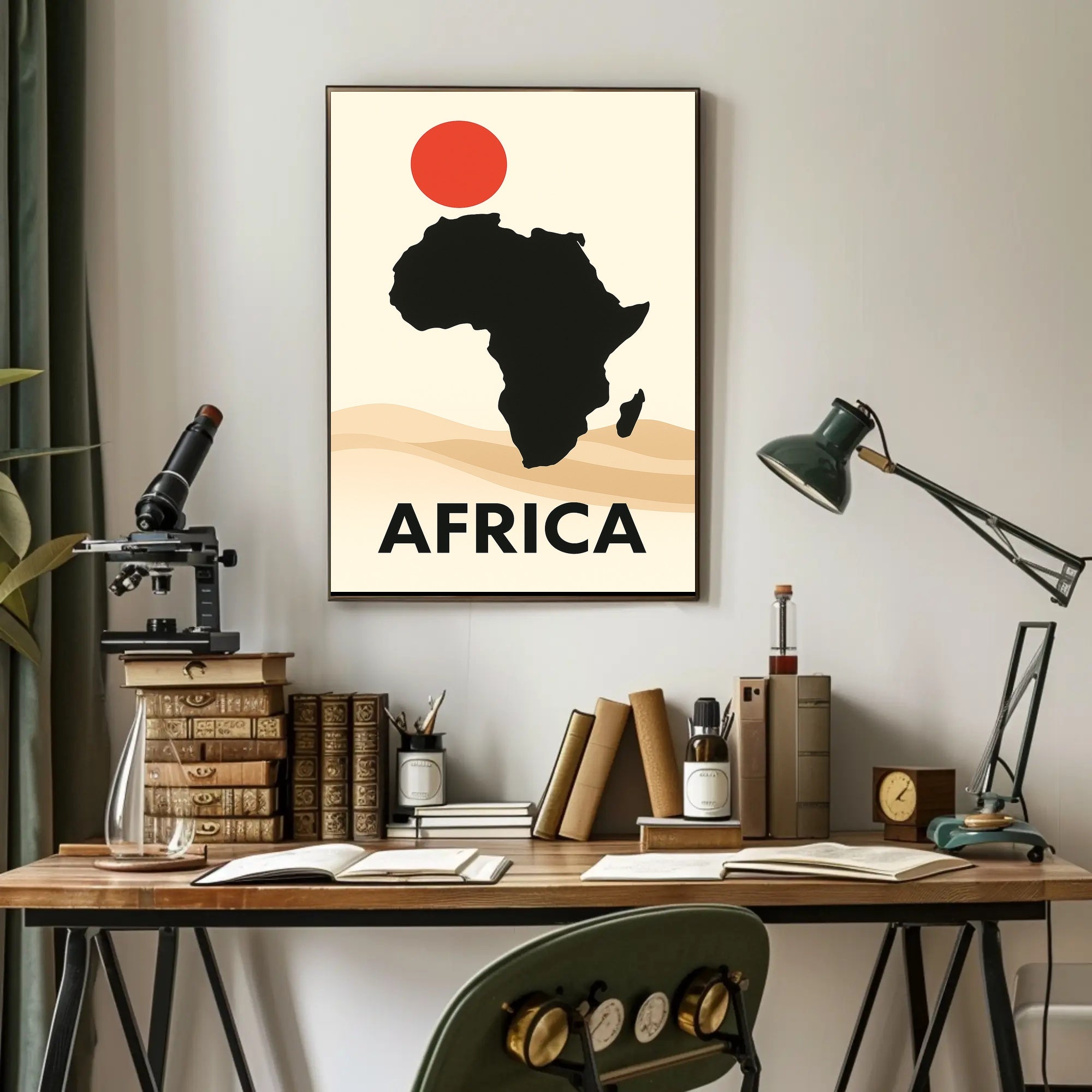 Africa Silhouette Minimalist Art Print Cultural Poster PosterGoat