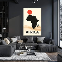 Africa Silhouette Minimalist Art Print Cultural Poster PosterGoat