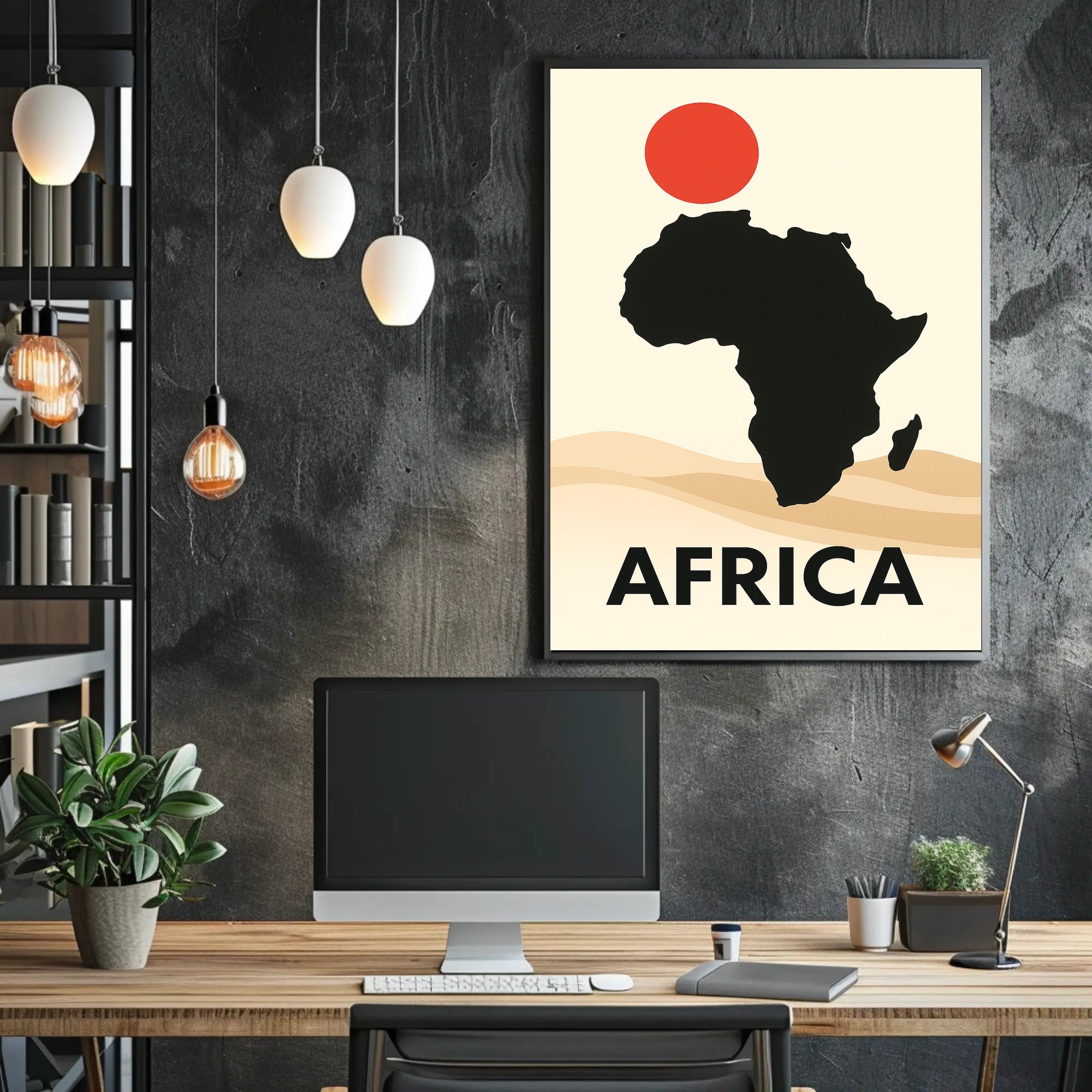 Africa Silhouette Minimalist Art Print Cultural Poster PosterGoat