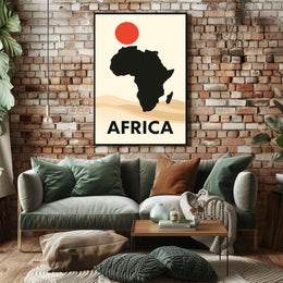 Africa Silhouette Minimalist Art Print Cultural Poster PosterGoat