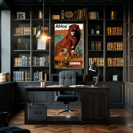 Africa Wildlife Travel Adventure Sabena Airlines Poster PosterGoat