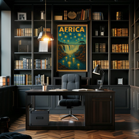 Africa's Majestic Night Waterfall Travel Poster PosterGoat