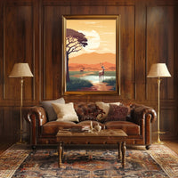 African Antelope at Sunset Animal Poster PosterGoat