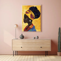 African Elegance in Vibrant Attire Cultural or Heritage Poster PosterGoat