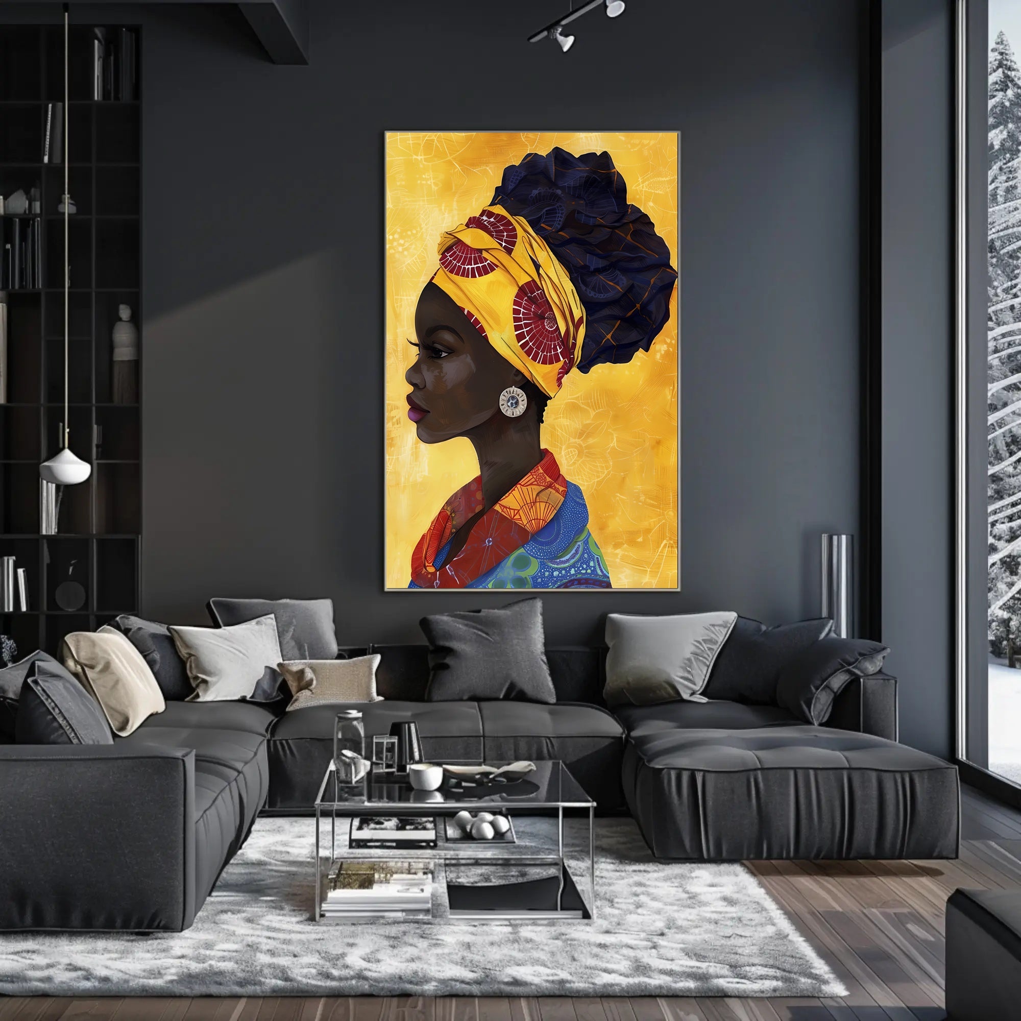 African Elegance in Vibrant Attire Cultural or Heritage Poster PosterGoat